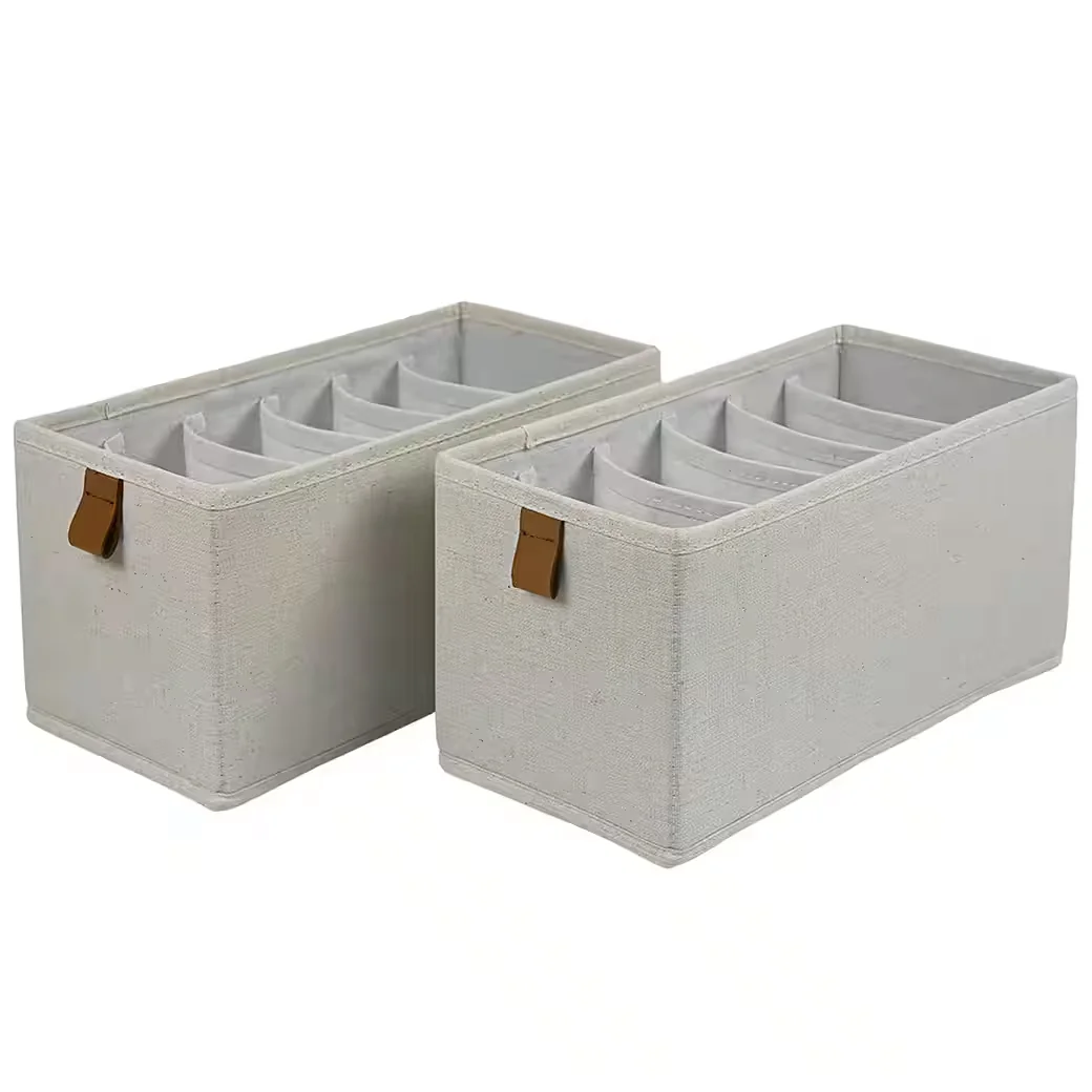 HAUSLEBEN Organizer Aufbewahrungsbox 2er Set mit 6 Fächern