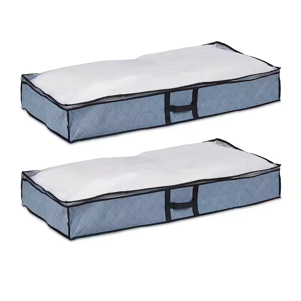 Relaxdays Unterbettkommode 2er Set Aufbewahrungsbox unter Bett