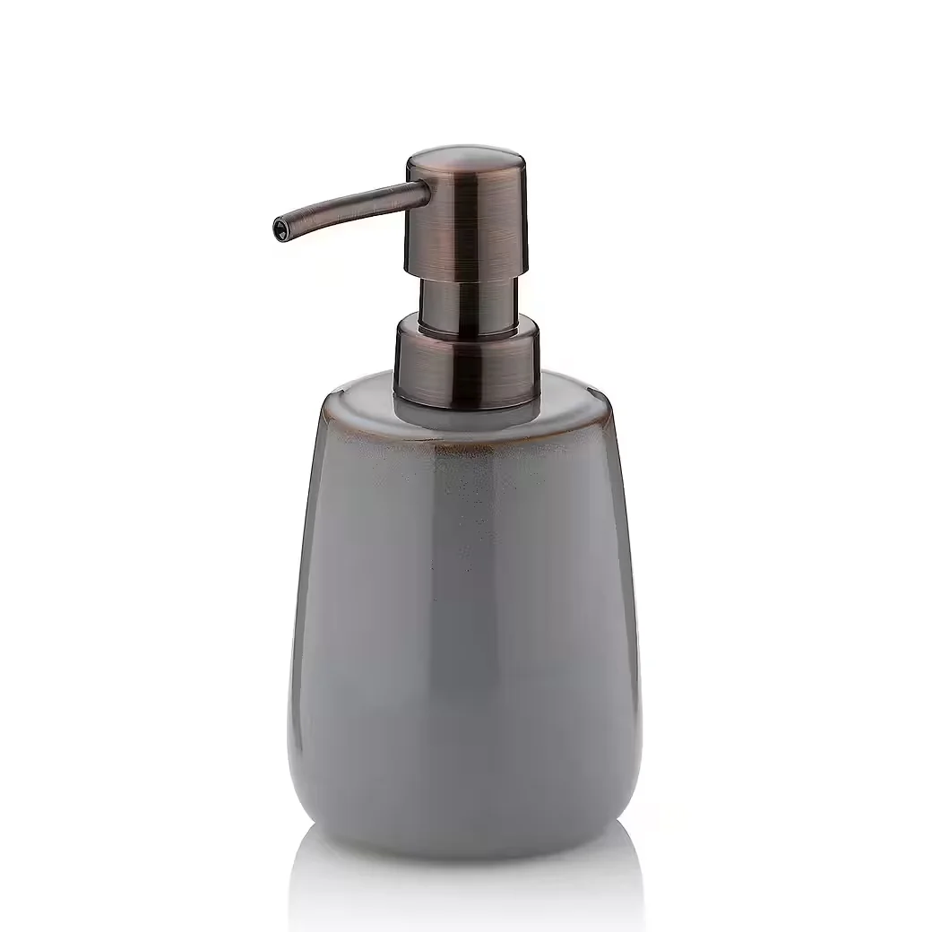 Kela Liana Seifenspender glänzende Keramik 300 ml Retro Look Bad