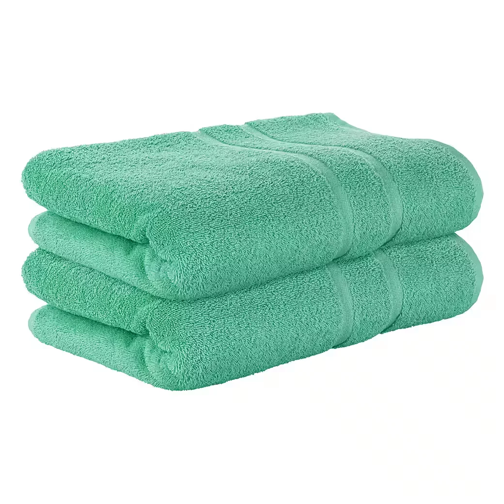 STICKANDSHINE Frottee Duschtuch 2er Set 70x140 cm Baumwolle 500 GSM