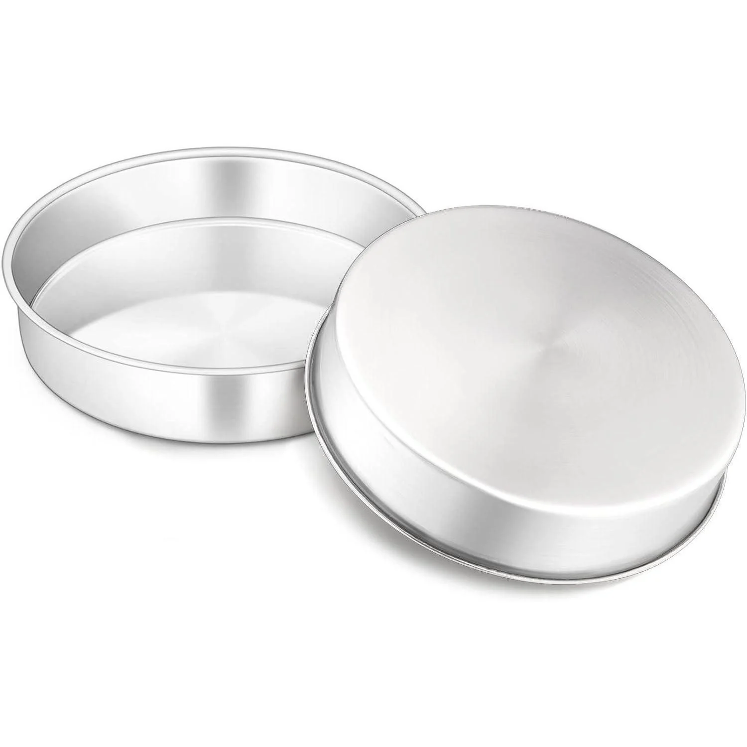 LUXUSKOLLEKTION Backform 2er Set rund 20 cm Edelstahl Kuchenform