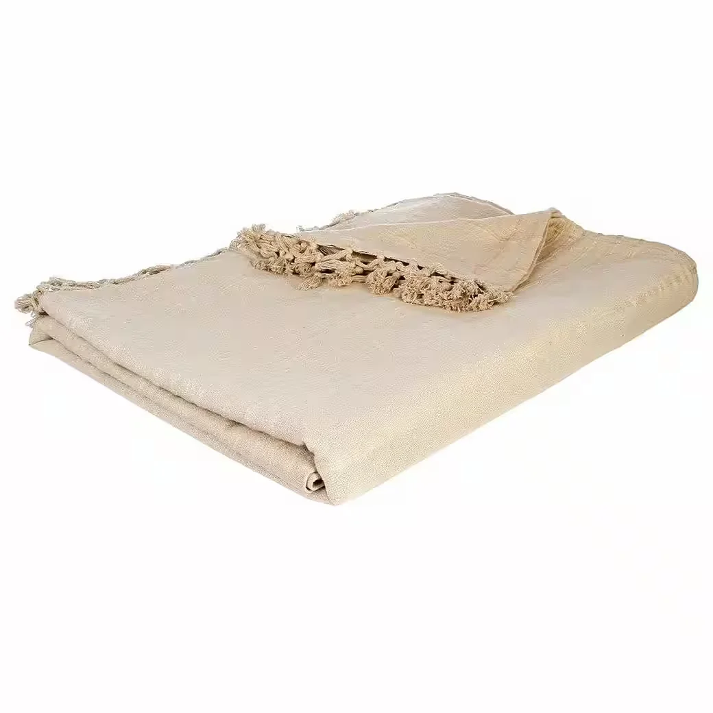 ATMOSPHERA CREATEUR D’INTERIEUR Tagesdecke Baumwolle Beige 230x250 cm