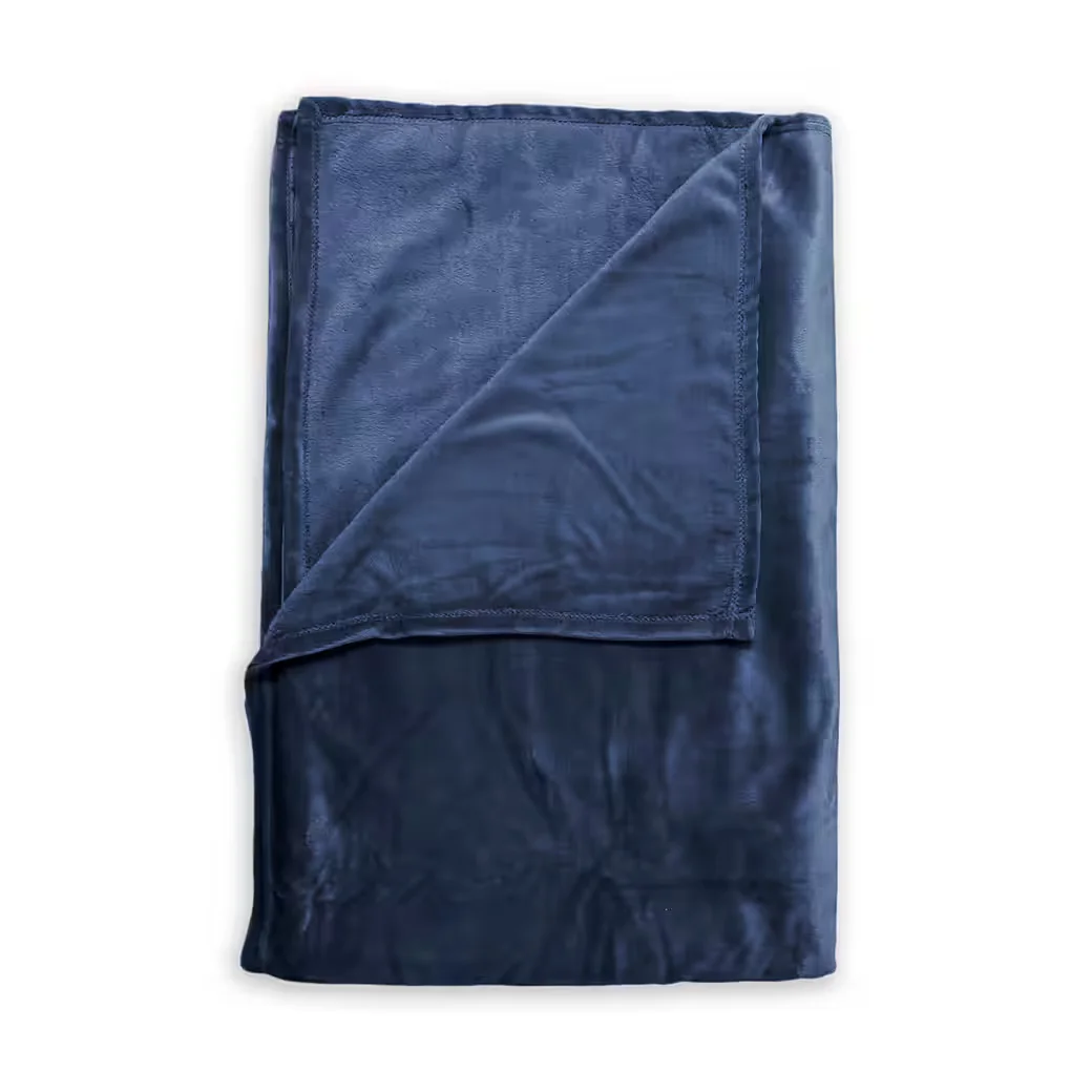 ZO HOME Cara Plaid Wolldecke Indigo Blue 140x200 cm