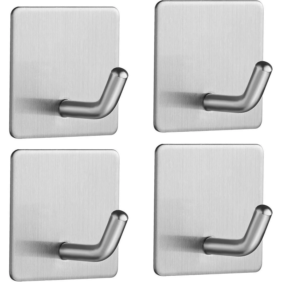 LUXUSKOLLEKTION Klebehaken selbstklebend SUS304 Edelstahl 4er Silber