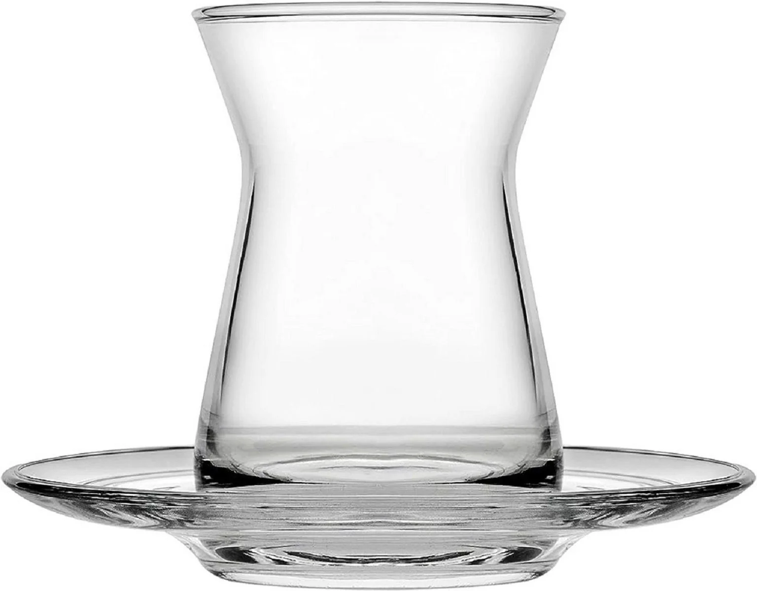 PASABAHCE Irem Cay Bardagi Teegläser Set 6x Glas 6x Untertasse klar