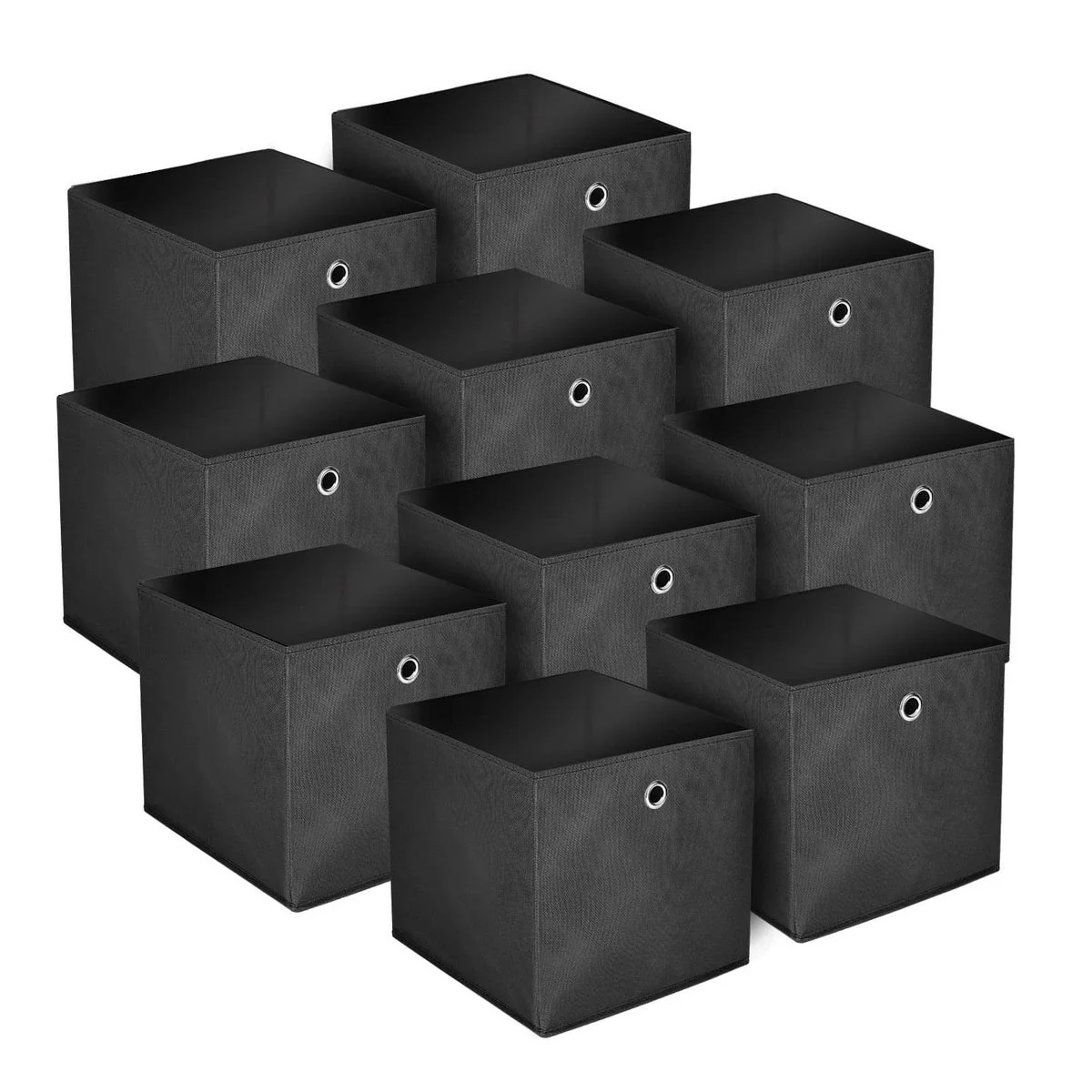 YOUYIJIA Aufbewahrungsboxen 10er Set, faltbar 32x32x32 cm