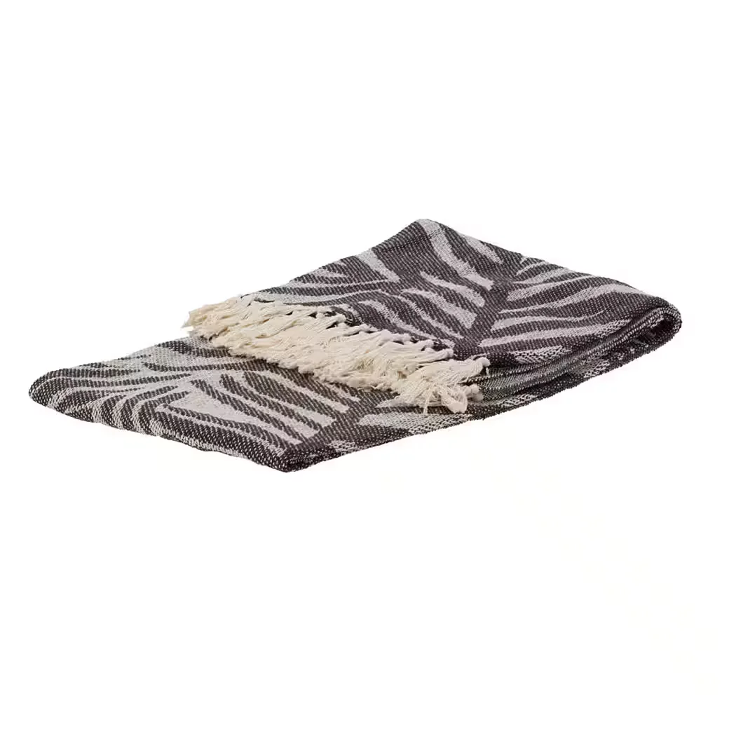 HOME & STYLING COLLECTION Baumwolldecke gemustert Plaid 160 x 130 cm