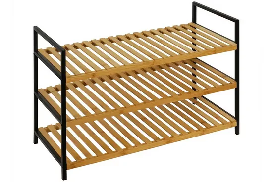 CASA NOVA ULFINA Schuhregal Metall 3 Ablagen braun schwarz