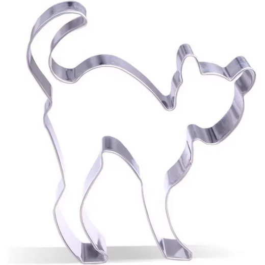 LUXUSKOLLEKTION Ausstechform erschrockene Katze 10,7 cm Edelstahl