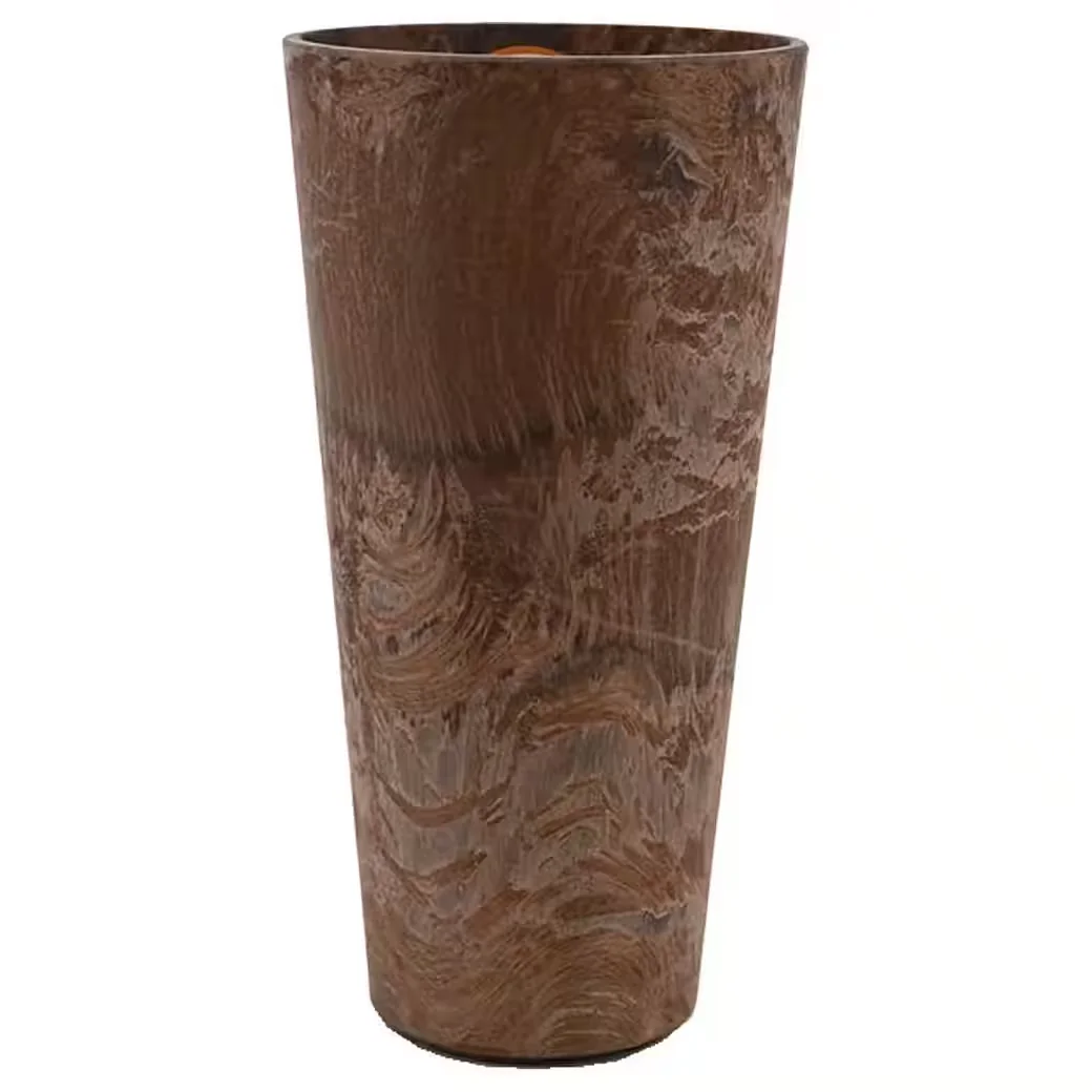ARTSTONE CLAIRE Übertopf/Pflanzgefäß H 26 cm Braun mit Drainagesystem
