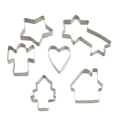 EL PUENTE Gebäckstempel Keks Ausstechformen 6er Set Handmade