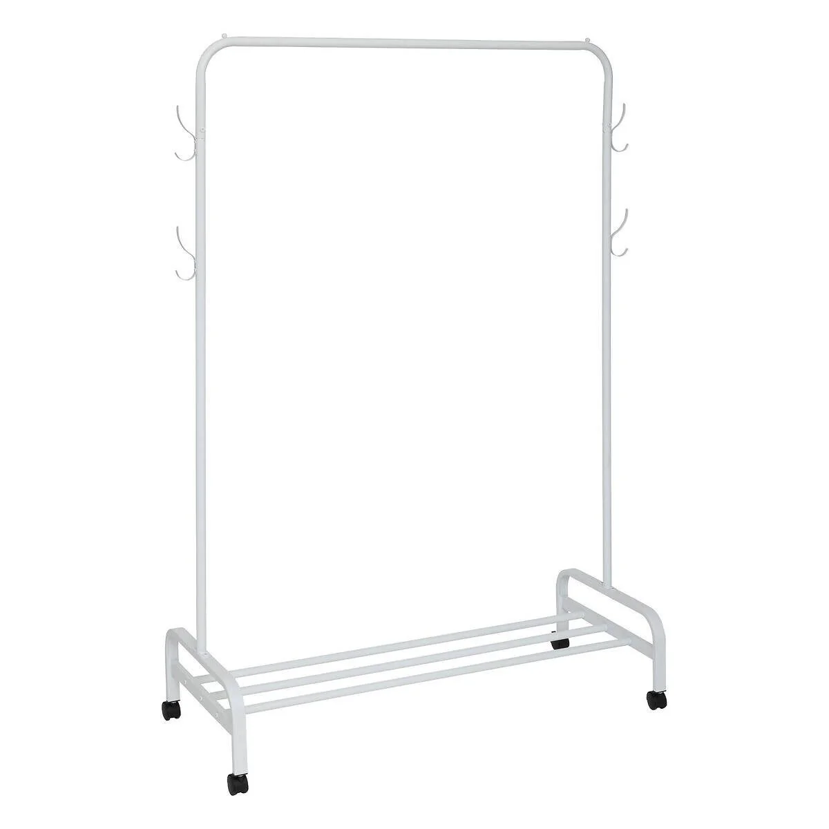 5FIVE SIMPLY SMART Garderobenständer weiß mit Rädern 118x45,5x160 cm