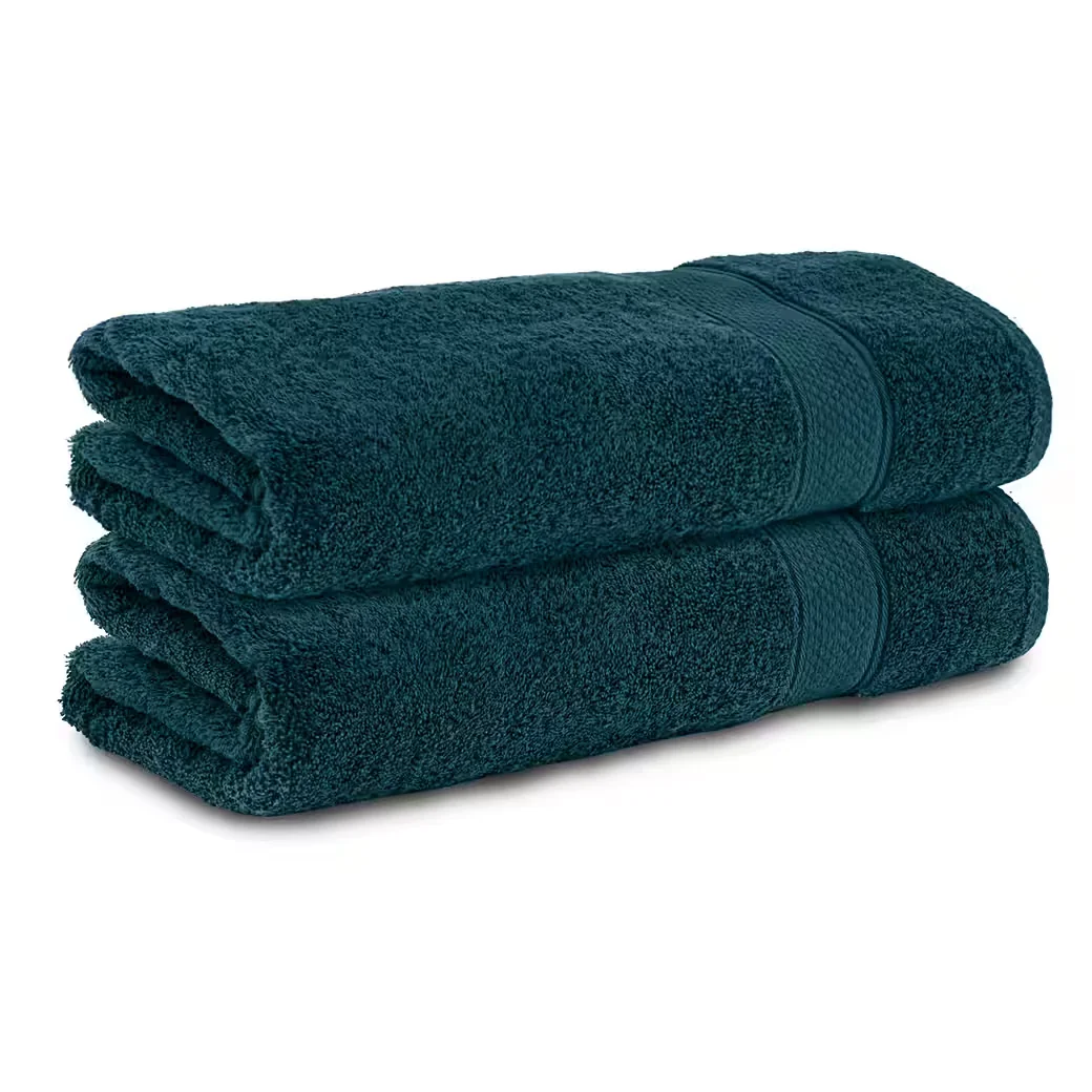 KOMFORTEC Badetücher 70x140 cm 2er Set 100% Baumwolle Frottee 470 g/m²