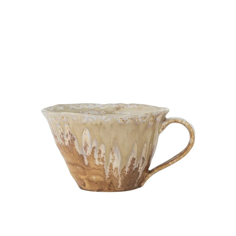 BLOOMINGVILLE Milani Kaffeetasse Natur Steingut 250 ml D11 x H7 cm