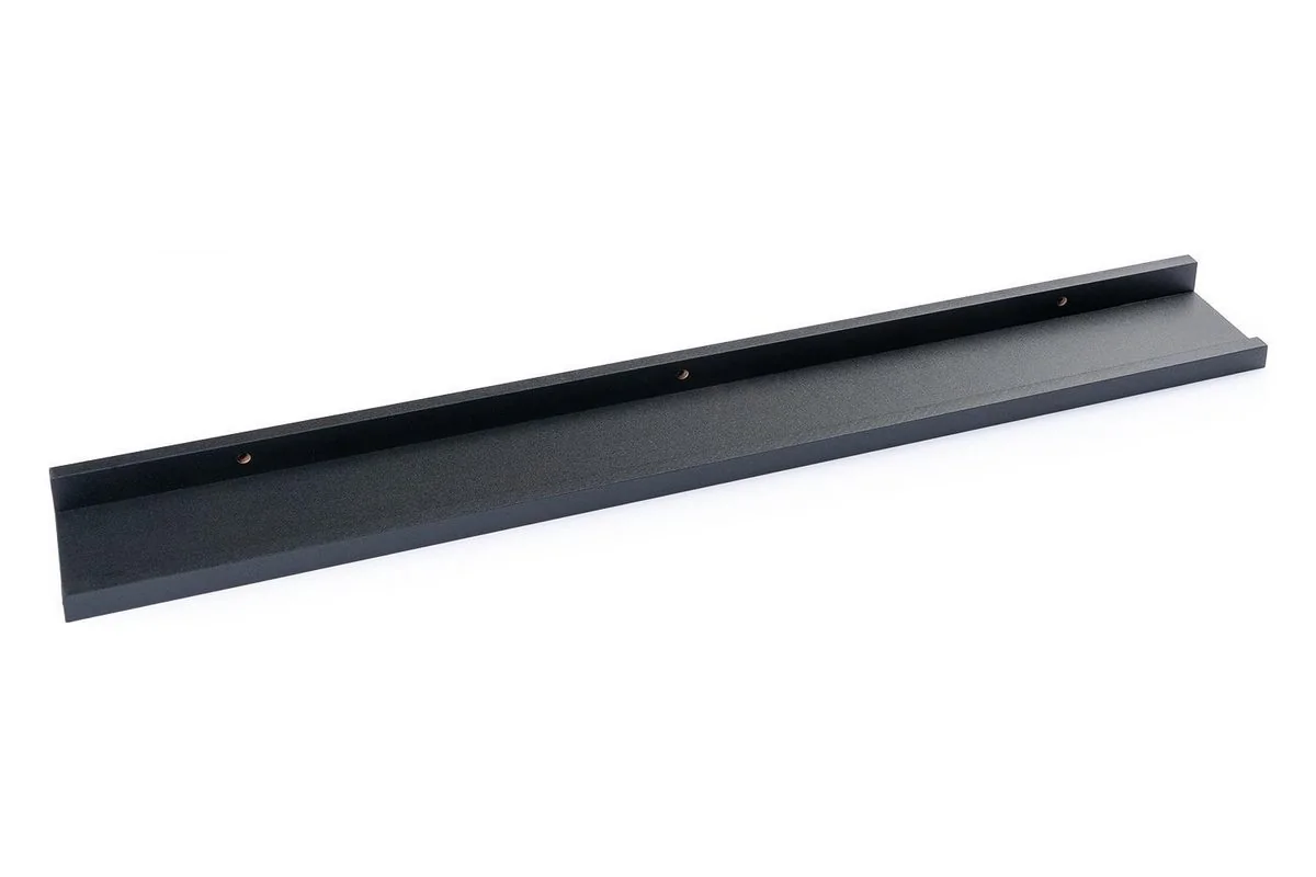 HOME4YOU Wandregal Bilderleiste Schwarz Matt MDF PVC