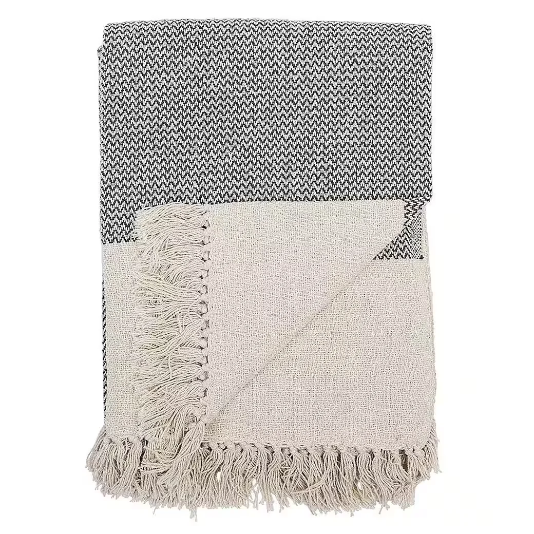 BLOOMINGVILLE Wohndecke Grau Kuscheldecke Sofa Plaid