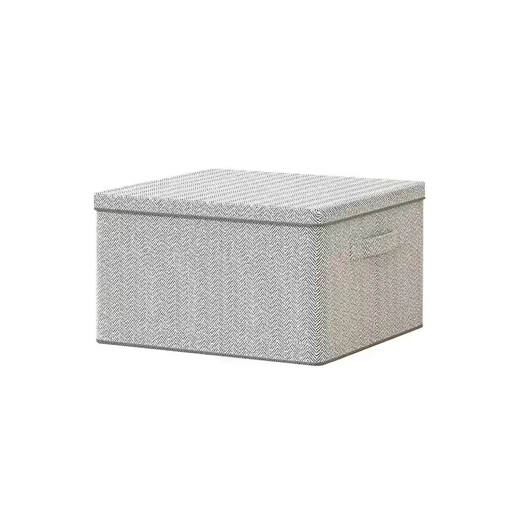 DIWZBYN Faltbare Aufbewahrungsbox mit Deckel für Kleiderschrank